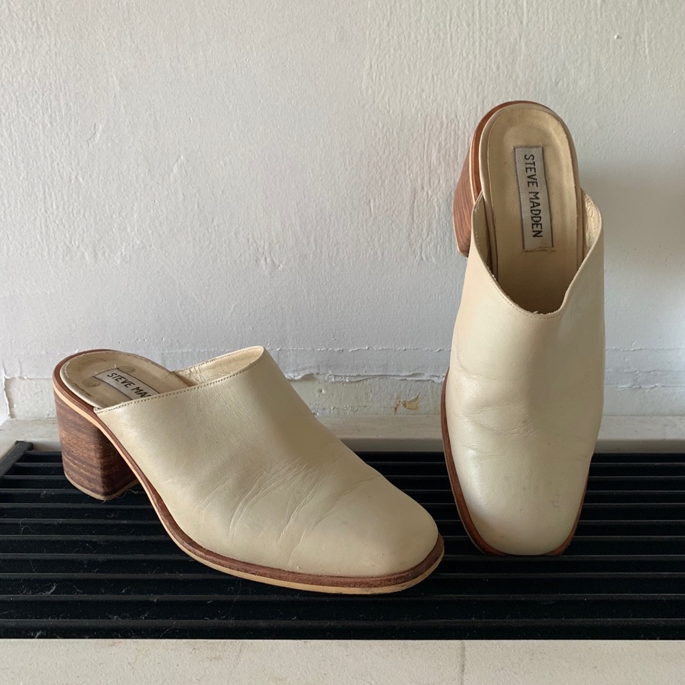 90s Steve Madden Stacked Block Heel Mule Size 7